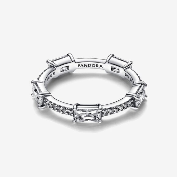 Pandora Rectangular Bars Sparkling Pavé Ring - Picture 2 of 5